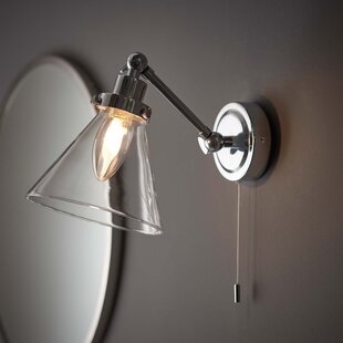 Bathroom wall light on sale with pull switch